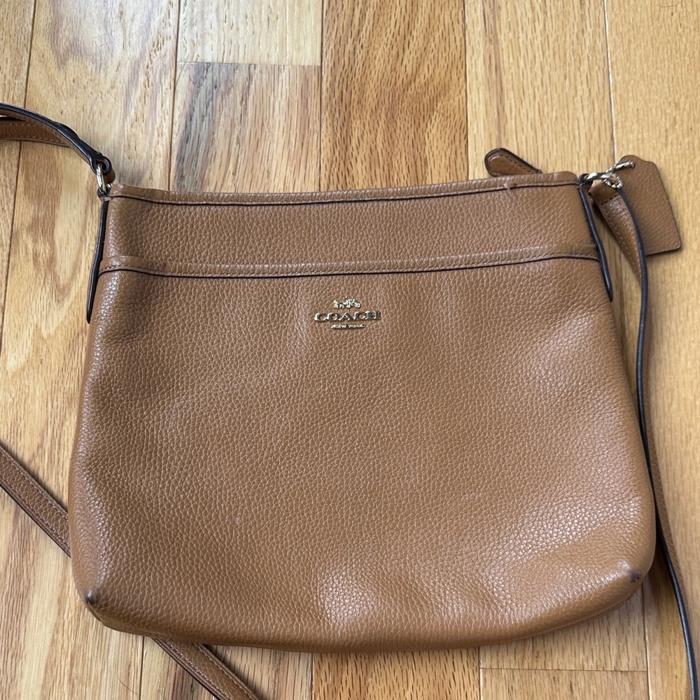 Coach Tan Leather Crossbody Bag